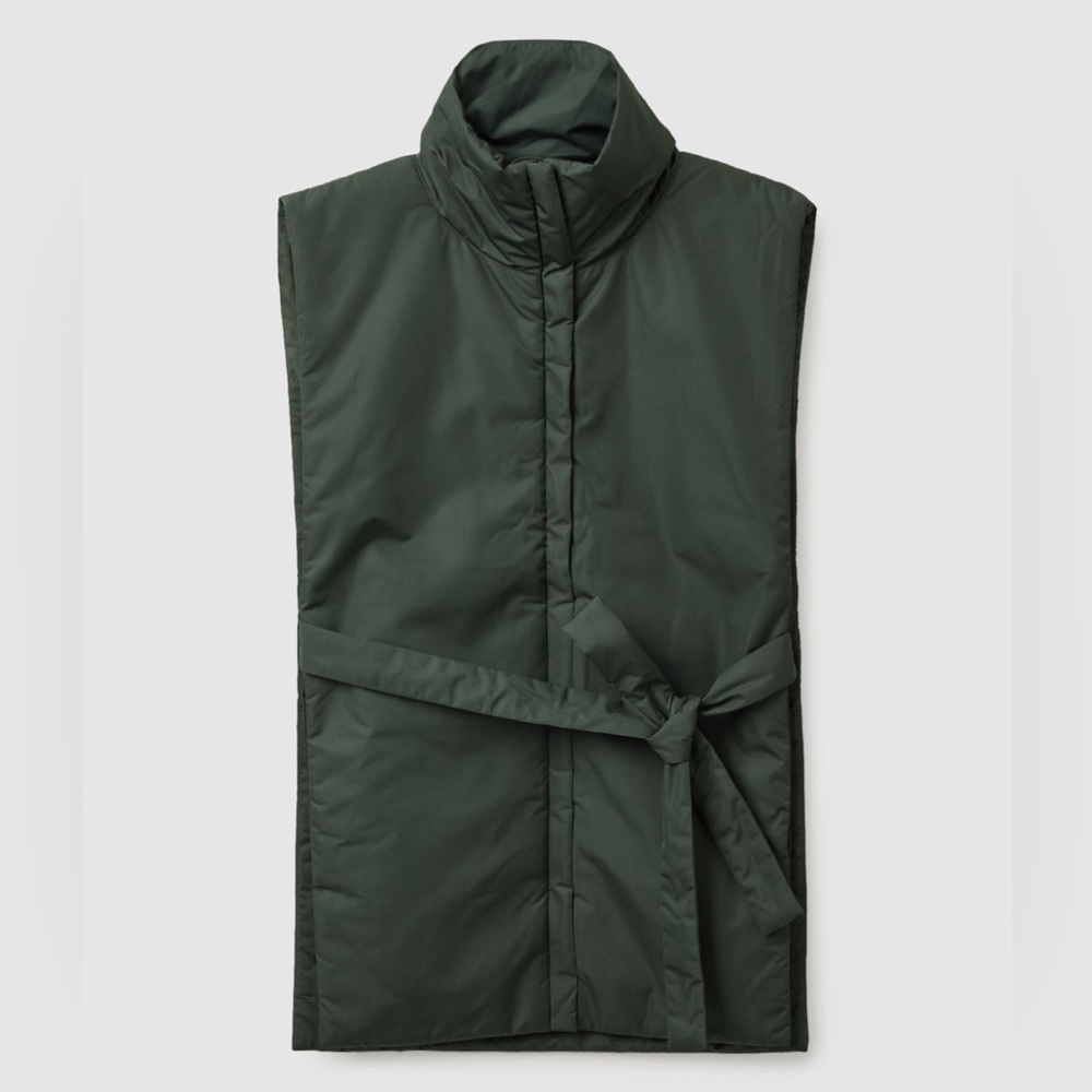 NWT COS High Neck Green Padded Vest - O/S